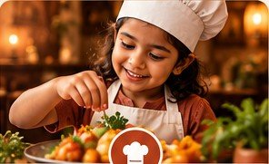 Child taking part in a cooking activity
